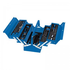 Draper 48091 - Tool Kit in Steel Cantilever Toolbox (126 Piece)